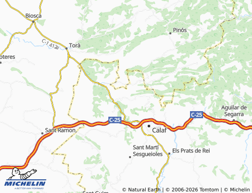 Carte MICHELIN Calonge de Segarra - ViaMichelin
