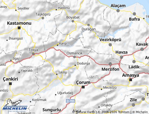 MICHELIN Osmancık map - ViaMichelin