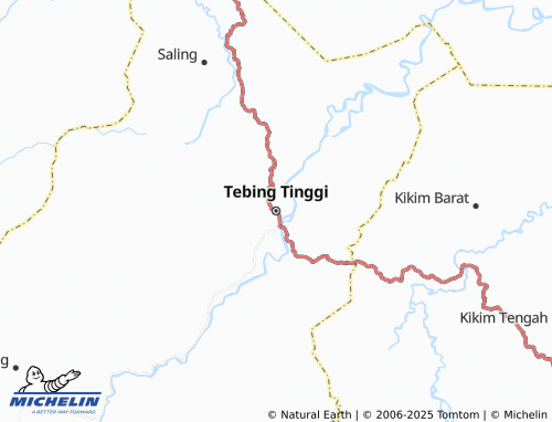 MICHELIN Tebing Tinggi map - ViaMichelin