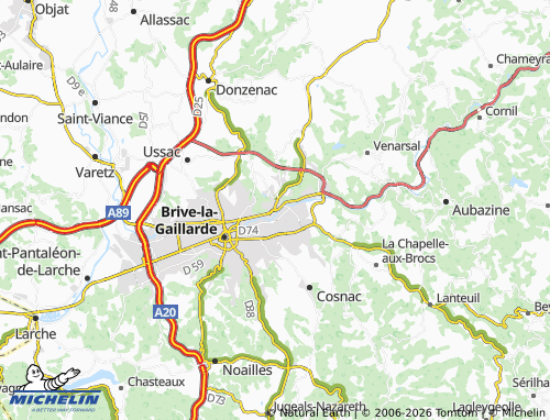 Kaart MICHELIN Malemort-sur-Corrèze - ViaMichelin