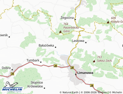 MICHELIN Pasierbiec map - ViaMichelin