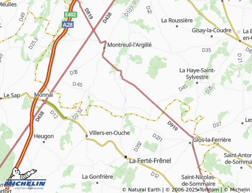 Mapa MICHELIN Échanfray - ViaMichelin