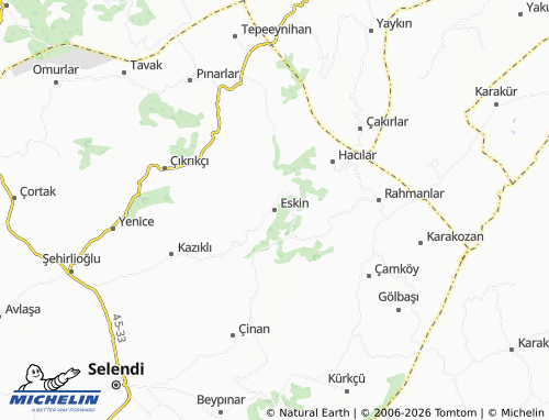 MICHELIN Eskin map - ViaMichelin
