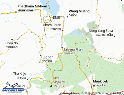 MICHELIN Salaeng Phan map - ViaMichelin