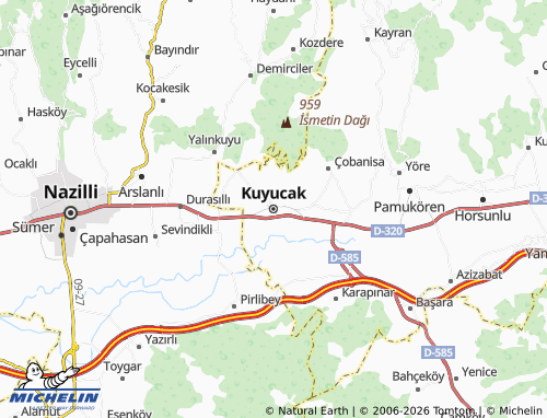 MICHELIN Kuyucak map - ViaMichelin