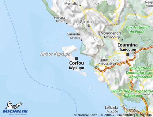 MICHELIN Ionian Islands map - ViaMichelin