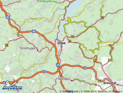MICHELIN Olpe map - ViaMichelin