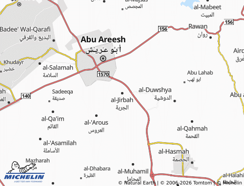 MICHELIN-Landkarte al-Jirbah - ViaMichelin