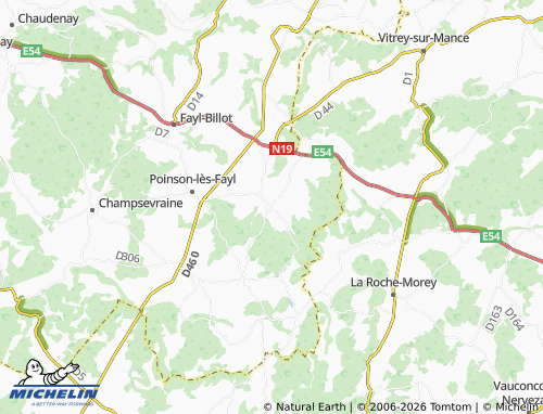 MICHELIN Pressigny map - ViaMichelin