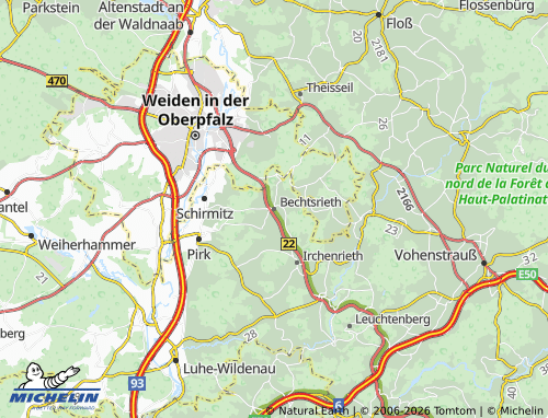 Mapa MICHELIN Bechtsrieth - ViaMichelin
