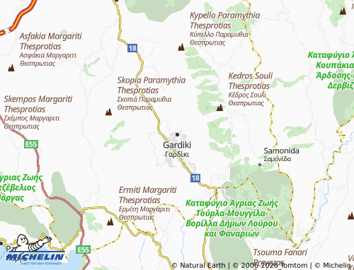 Mappa MICHELIN Gardiki - ViaMichelin