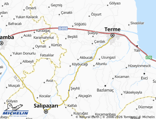 MICHELIN Akbucak map - ViaMichelin