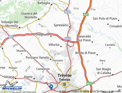 MICHELIN Villorba map - ViaMichelin