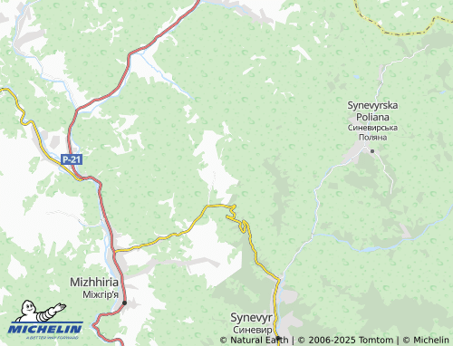 MICHELIN Stryhalnia map - ViaMichelin