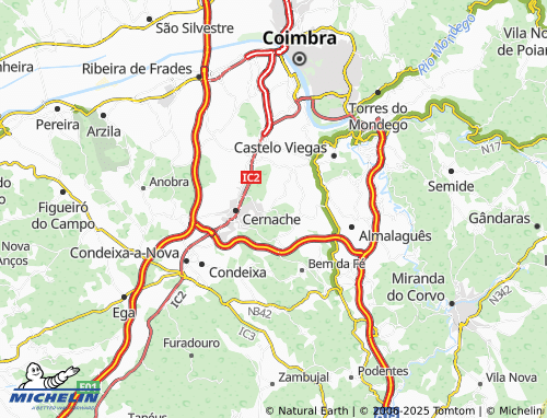 Mapa MICHELIN Telhadela - ViaMichelin