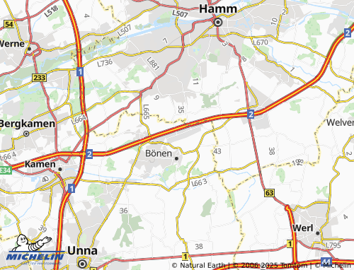 MICHELIN Westerbönen map - ViaMichelin
