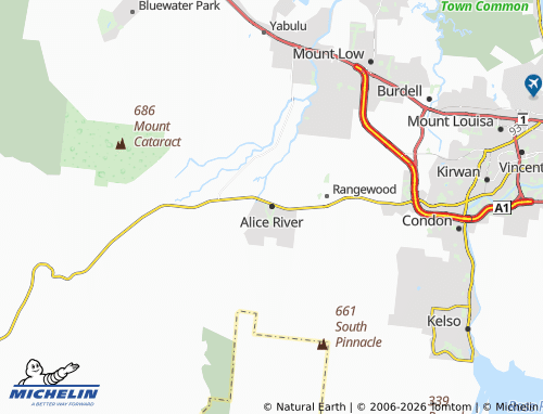 MICHELIN Alice River map - ViaMichelin