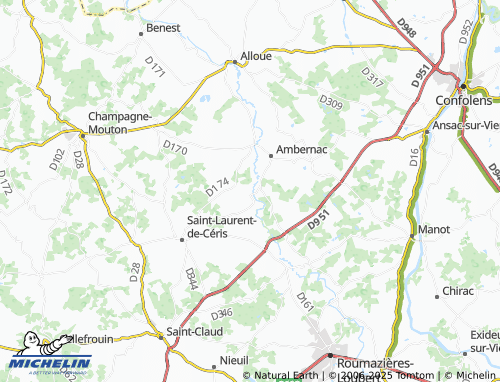 Carte MICHELIN Anglade - ViaMichelin