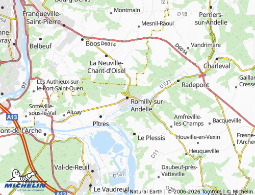 MICHELIN Romilly-sur-Andelle map - ViaMichelin