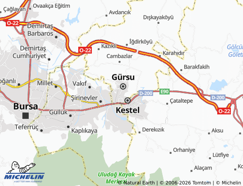 Kaart MICHELIN Kurtuluş - ViaMichelin