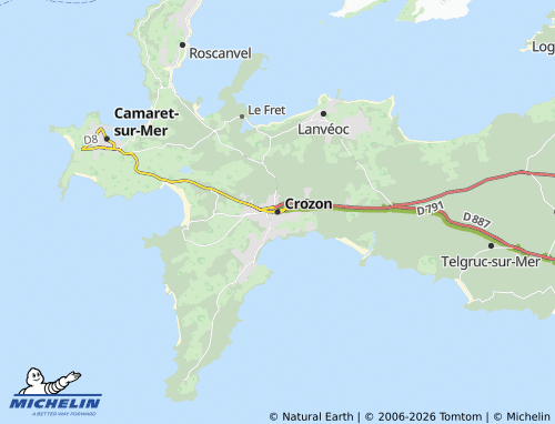 Mappa MICHELIN Crozon - ViaMichelin