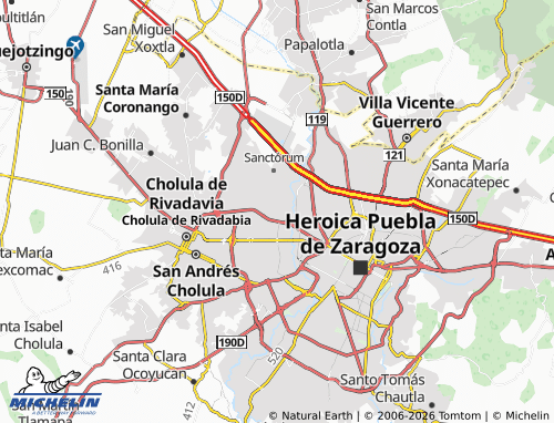 Mappa MICHELIN Villas Cuautlancingo - ViaMichelin