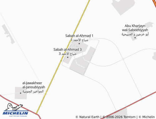 MICHELIN Sabah Al Ahmad 4 Block 4 map - ViaMichelin