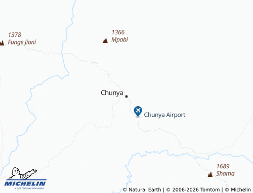 MICHELIN Chunya map - ViaMichelin