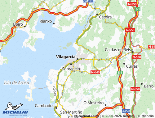 Mapa MICHELIN Vilagarcía (Santa Baia) - ViaMichelin