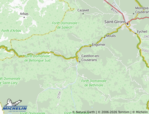 MICHELIN Audressein map - ViaMichelin