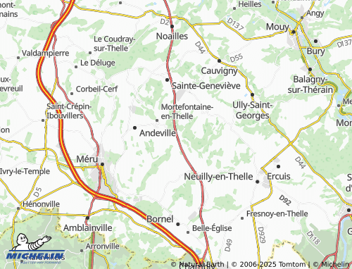 MICHELIN La Mare d'Ovillers map - ViaMichelin