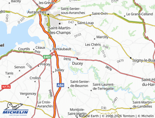 MICHELIN Ducey-Les Chéris map - ViaMichelin