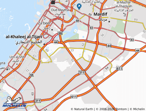 MICHELIN Nadd Al Shiba Second map - ViaMichelin