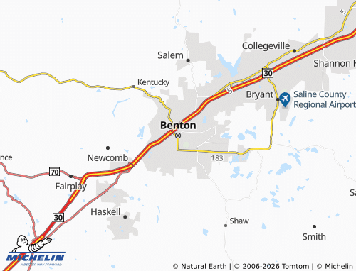 Mappa MICHELIN Benton - ViaMichelin