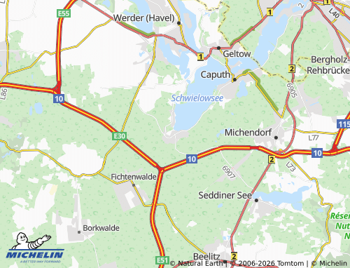 MICHELIN Ferch map - ViaMichelin