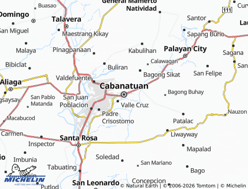 MICHELIN Cabanatuan map - ViaMichelin