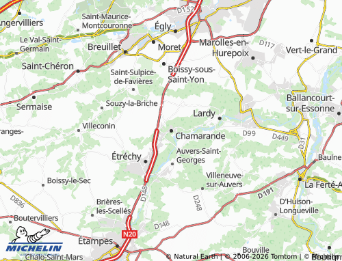 Mapa MICHELIN Chamarande - ViaMichelin
