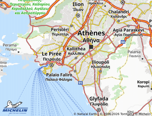 Mapa MICHELIN Kallithea - ViaMichelin