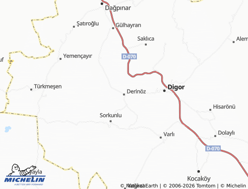 Mappa MICHELIN Derinöz - ViaMichelin