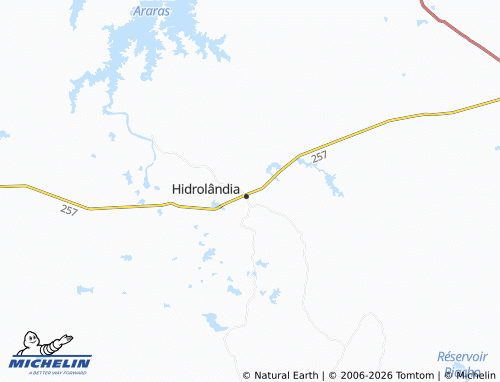 Mapa MICHELIN Nova Hidrolândia - ViaMichelin