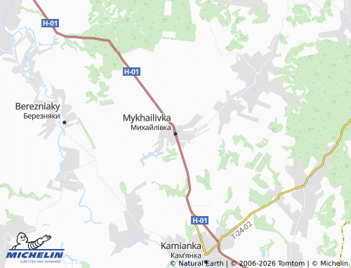 Mapa MICHELIN Mykhailivka - ViaMichelin