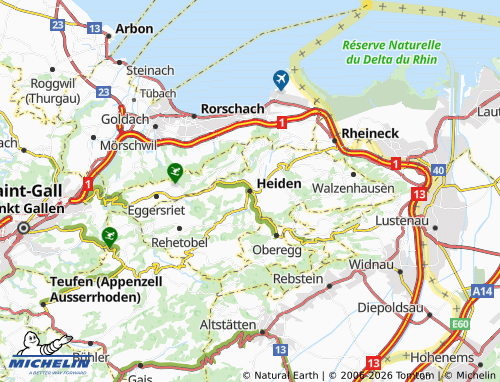 MICHELIN-Landkarte Heiden - ViaMichelin