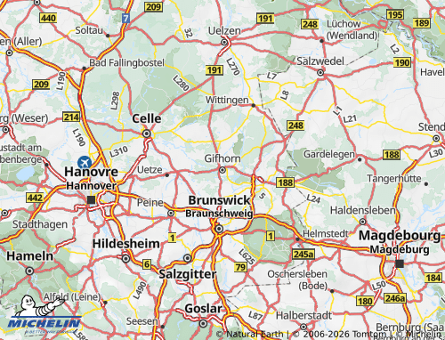 MICHELIN Gifhorn map - ViaMichelin