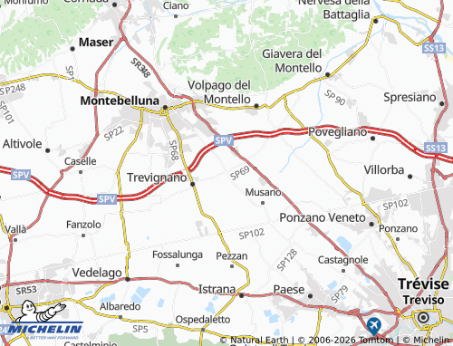 MICHELIN Falzè map - ViaMichelin