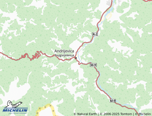 MICHELIN Andrijevica map - ViaMichelin