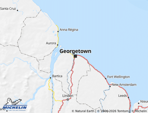 Mapa MICHELIN Islas Esequibo-Demerara Occidental - ViaMichelin