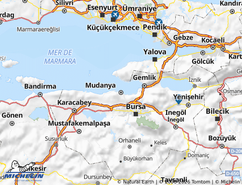 Mapa MICHELIN Mudanya - ViaMichelin