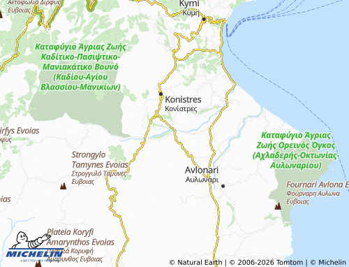 MICHELIN Monodryo map - ViaMichelin