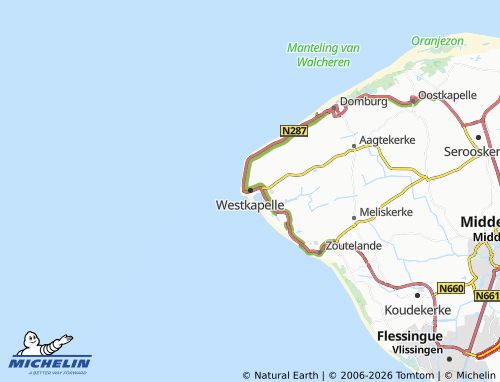 Kaart MICHELIN Westkapelle - ViaMichelin