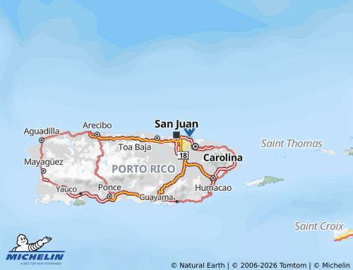 Carte MICHELIN Porto Rico - ViaMichelin